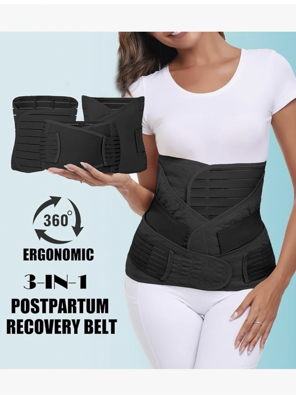 MAMODY 3-in-1 Postpartum Recovery Belt - Black